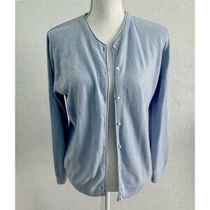 Vintage Talbott Cardigan Sweater ~ Womens Large Blue Button
